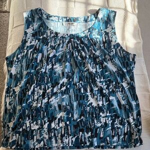 Jones Studio Multicolor Abstract Sleeveless Blouse